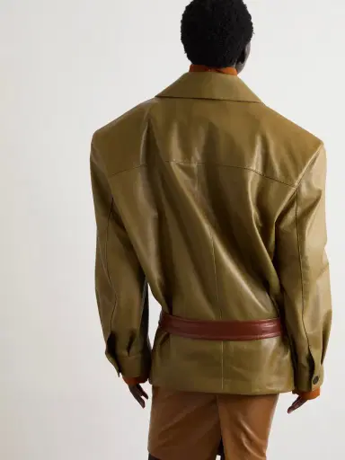Saint Laurent Belted Leather Jacket | Thumbnail 4 Saint Laurent Belted Leather Jacket | Thumbnail 4