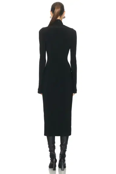 Norma Kamali Long Sleeve Turtleneck Dress | Thumbnail 3 Norma Kamali Long Sleeve Turtleneck Dress | Thumbnail 3
