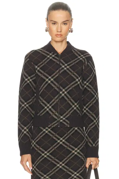 Burberry Zip Up Jacket | Thumbnail 1 Burberry Zip Up Jacket | Thumbnail 1