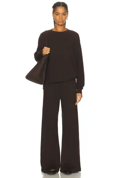 ÉTERNE Drawstring Lightweight French Terry Wide Leg Sweatpant | Thumbnail 5 ÉTERNE Drawstring Lightweight French Terry Wide Leg Sweatpant | Thumbnail 5