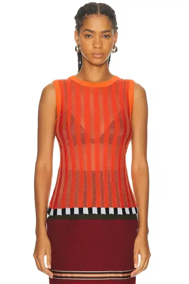 Christopher John Rogers Pleated Shell Top | Thumbnail 1 Christopher John Rogers Pleated Shell Top | Thumbnail 1