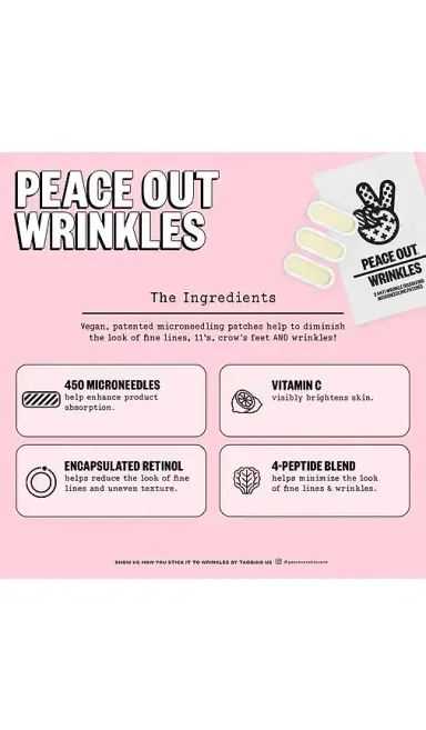 Peace Out Microneedling Anti-Wrinkle Retinol Patches | Thumbnail 2 Peace Out Microneedling Anti-Wrinkle Retinol Patches | Thumbnail 2