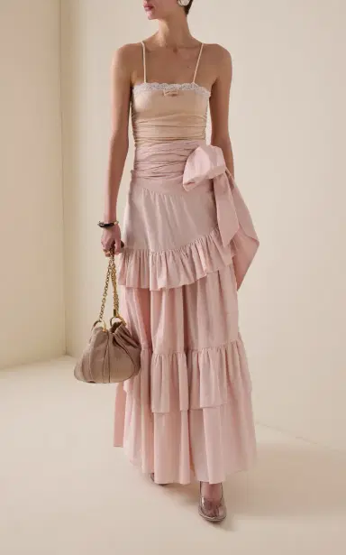 Chloé Ruffled Cotton Maxi Skirt | Thumbnail 2 Chloé Ruffled Cotton Maxi Skirt | Thumbnail 2