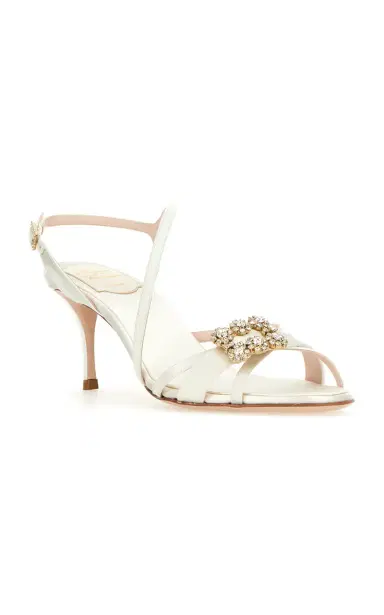 Roger Vivier Efflorescence Satin Sandals | Thumbnail 4 Roger Vivier Efflorescence Satin Sandals | Thumbnail 4