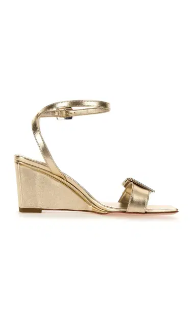 Roger Vivier Belle Vivier Leather Wedge Sandals | Thumbnail 1 Roger Vivier Belle Vivier Leather Wedge Sandals | Thumbnail 1
