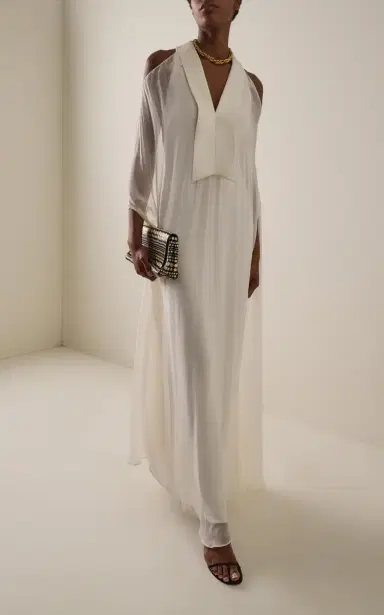 The New Arrivals Ilkyaz Ozel Madonna Sheer Chiffon Gown | Thumbnail 2 The New Arrivals Ilkyaz Ozel Madonna Sheer Chiffon Gown | Thumbnail 2