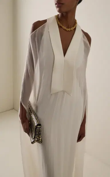 The New Arrivals Ilkyaz Ozel Madonna Sheer Chiffon Gown | Thumbnail 3 The New Arrivals Ilkyaz Ozel Madonna Sheer Chiffon Gown | Thumbnail 3