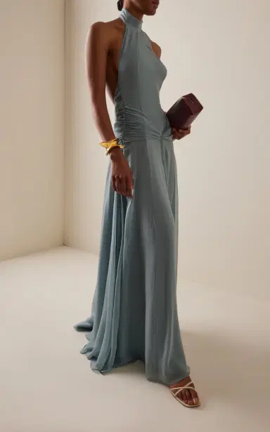 The New Arrivals Ilkyaz Ozel Exclusive Halo Sheer Silk Gown | Thumbnail 2 The New Arrivals Ilkyaz Ozel Exclusive Halo Sheer Silk Gown | Thumbnail 2