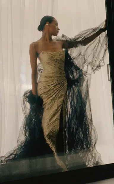 Marmar Halim Ruched Brocade Gown | Thumbnail 5 Marmar Halim Ruched Brocade Gown | Thumbnail 5