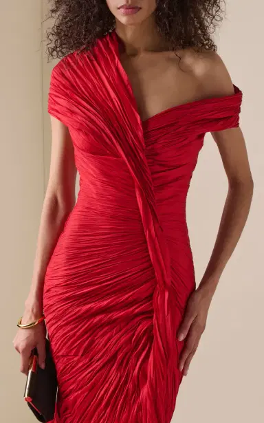Marmar Halim Ruched Taffeta Mermaid Gown | Thumbnail 3 Marmar Halim Ruched Taffeta Mermaid Gown | Thumbnail 3
