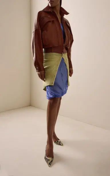 Versace Draped Silk-Chiffon Midi Dress | Thumbnail 5 Versace Draped Silk-Chiffon Midi Dress | Thumbnail 5