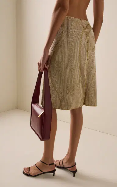 Versace Metallic Silk-Blend Midi Skirt | Thumbnail 4 Versace Metallic Silk-Blend Midi Skirt | Thumbnail 4