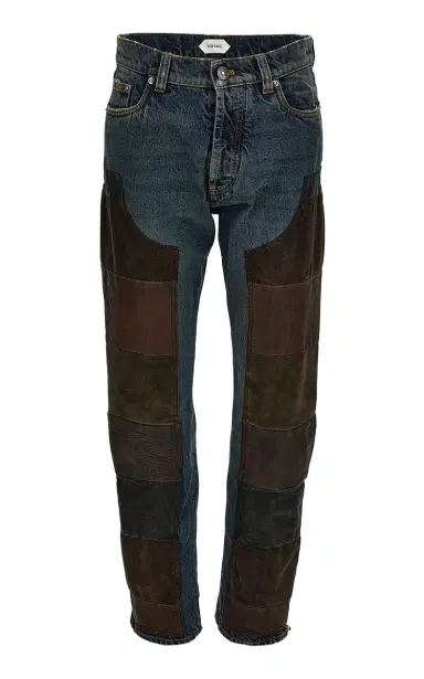Versace Patchwork Mid-Rise Straight-Leg Jeans | Thumbnail 5 Versace Patchwork Mid-Rise Straight-Leg Jeans | Thumbnail 5