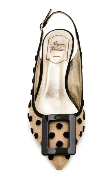 Roger Vivier Virgule Dotted Raffia Slingback Pumps | Thumbnail 3 Roger Vivier Virgule Dotted Raffia Slingback Pumps | Thumbnail 3