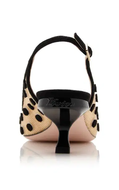 Roger Vivier Virgule Dotted Raffia Slingback Pumps | Thumbnail 5 Roger Vivier Virgule Dotted Raffia Slingback Pumps | Thumbnail 5