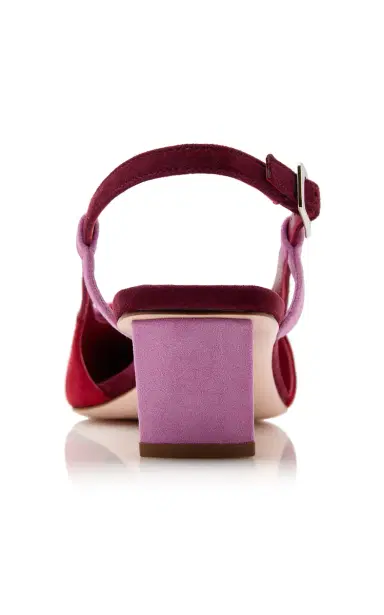 Roger Vivier Belle Vivier Striped Suede Slingback Pumps | Thumbnail 6 Roger Vivier Belle Vivier Striped Suede Slingback Pumps | Thumbnail 6