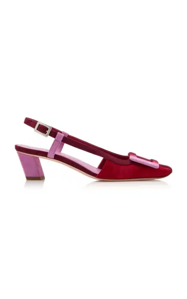 Roger Vivier Belle Vivier Striped Suede Slingback Pumps | Thumbnail 7 Roger Vivier Belle Vivier Striped Suede Slingback Pumps | Thumbnail 7