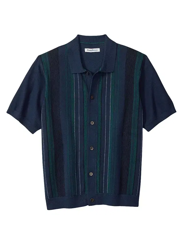 Men's Palmarito Knit Button-Front Polo Shirt - Coastline Men's Palmarito Knit Button-Front Polo Shirt - Coastline
