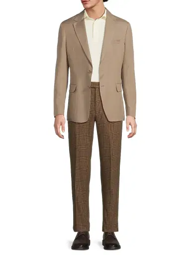 Ralph Lauren Purple Label Men's Hadley Silk-Linen Single-Breasted Jacket | Thumbnail 2 Ralph Lauren Purple Label Men's Hadley Silk-Linen Single-Breasted Jacket | Thumbnail 2