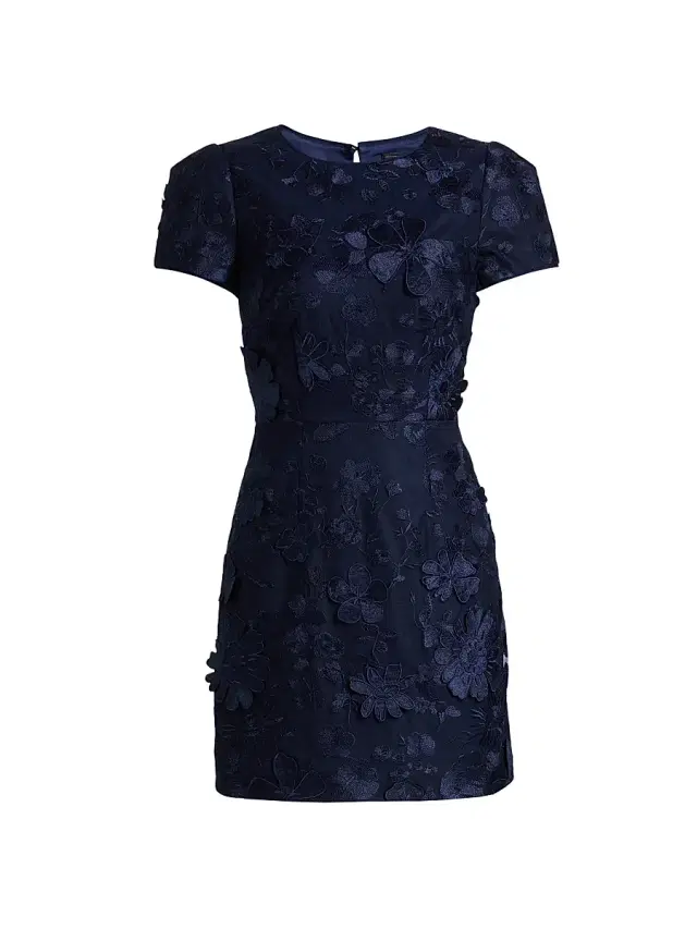 Women's Daisy Floral Appliqué Minidress - Navy Women's Daisy Floral Appliqué Minidress - Navy