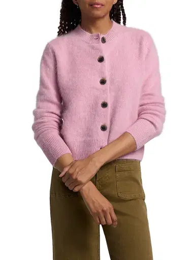 Lisa Yang Women's Azalea Brushed Cashmere Cardigan - Petal Brushed | Thumbnail 3 Lisa Yang Women's Azalea Brushed Cashmere Cardigan - Petal Brushed | Thumbnail 3