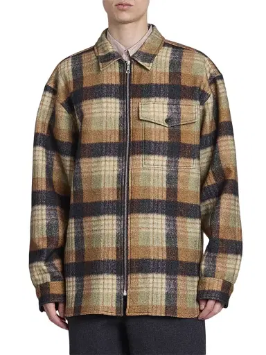 Dries Van Noten Men's Croomson Plaid Shirt Jacket | Thumbnail 3 Dries Van Noten Men's Croomson Plaid Shirt Jacket | Thumbnail 3