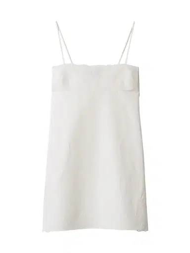 Miu Miu Women's Embroidered Slubbed Canvas Mini-Dress - White | Thumbnail 1 Miu Miu Women's Embroidered Slubbed Canvas Mini-Dress - White | Thumbnail 1
