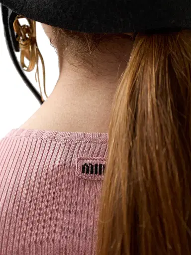 Miu Miu Women's Silk V Neck Sweater - Pink - Size 12 | Thumbnail 6 Miu Miu Women's Silk V Neck Sweater - Pink - Size 12 | Thumbnail 6