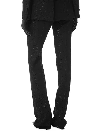 Tom Ford Women's Sequined Wool-Blend Crêpe Straight-Leg Pants - Black - Size 4 | Thumbnail 4 Tom Ford Women's Sequined Wool-Blend Crêpe Straight-Leg Pants - Black - Size 4 | Thumbnail 4