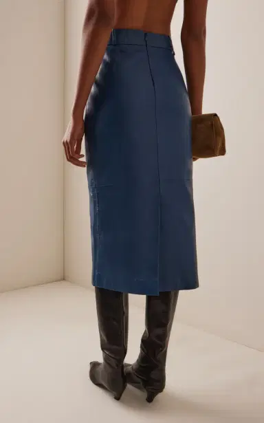 The Frankie Shop Taney Leather Midi Skirt | Thumbnail 4 The Frankie Shop Taney Leather Midi Skirt | Thumbnail 4