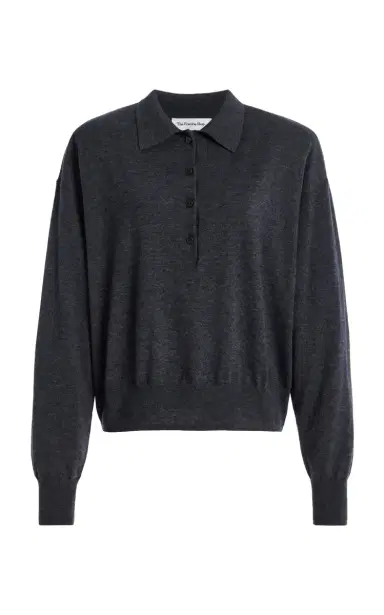 The Frankie Shop Croydon Merino Wool Polo Top | Thumbnail 4 The Frankie Shop Croydon Merino Wool Polo Top | Thumbnail 4