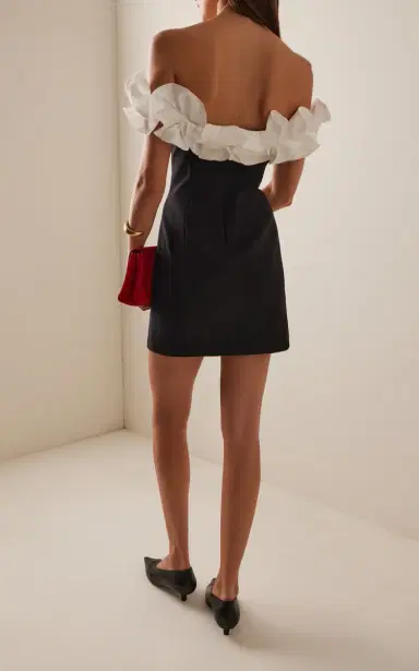 ROTATE Ruffle-Trimmed Crepe Mini Dress | Thumbnail 4 ROTATE Ruffle-Trimmed Crepe Mini Dress | Thumbnail 4