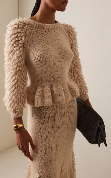 Ulla Johnson Selene Textured Alpaca-Blend Sweater | Thumbnail 2 Ulla Johnson Selene Textured Alpaca-Blend Sweater | Thumbnail 2
