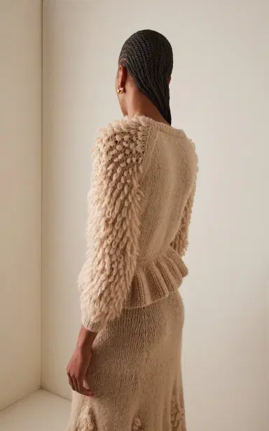 Ulla Johnson Selene Textured Alpaca-Blend Sweater | Thumbnail 4 Ulla Johnson Selene Textured Alpaca-Blend Sweater | Thumbnail 4