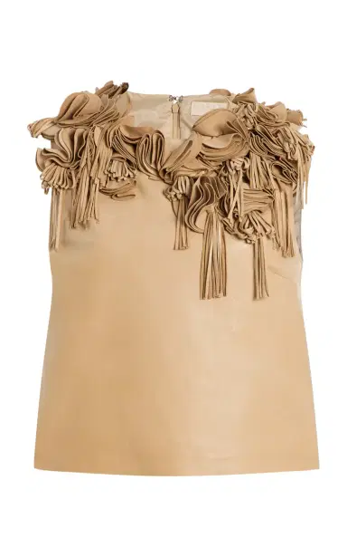 Ulla Johnson Marlowe Floral Leather Top | Thumbnail 8 Ulla Johnson Marlowe Floral Leather Top | Thumbnail 8