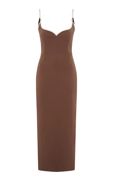 Paris Georgia Heart Bonded Jersey Maxi Dress | Thumbnail 3 Paris Georgia Heart Bonded Jersey Maxi Dress | Thumbnail 3