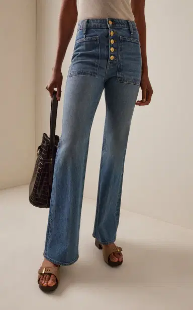 Ulla Johnson Lou Rigid High-Rise Flared Jeans | Thumbnail 3 Ulla Johnson Lou Rigid High-Rise Flared Jeans | Thumbnail 3