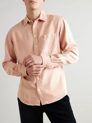 Canali Garment-Dyed Lyocell-Twill Shirt - Men | Thumbnail 3 Canali Garment-Dyed Lyocell-Twill Shirt - Men | Thumbnail 3