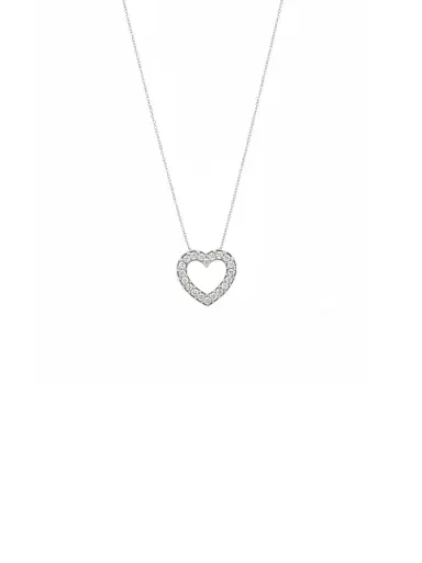 Wish Fine Jewelry 0.50ct Diamond 14K Gold Heart Pendant Chain Necklace | Thumbnail 1 Wish Fine Jewelry 0.50ct Diamond 14K Gold Heart Pendant Chain Necklace | Thumbnail 1