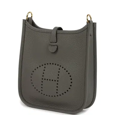 HERMÈS Hermes Evelyne TPM Gris Meyer Clemence Gold Hardware | Thumbnail 5 HERMÈS Hermes Evelyne TPM Gris Meyer Clemence Gold Hardware | Thumbnail 5