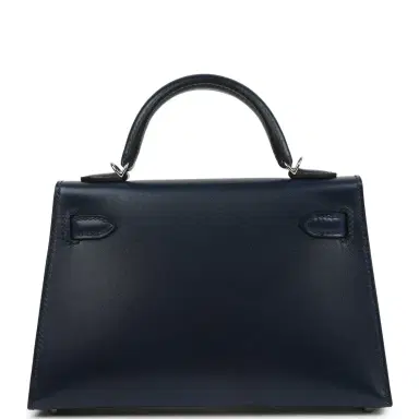 HERMÈS Hermes Kelly Sellier 20 Clouté Bleu Abyss Box Palladium Hardware | Thumbnail 5 HERMÈS Hermes Kelly Sellier 20 Clouté Bleu Abyss Box Palladium Hardware | Thumbnail 5
