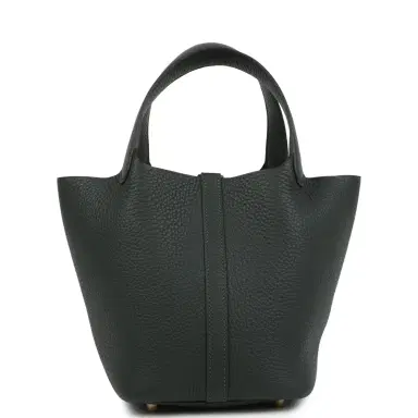 HERMÈS Hermes Picotin Lock 18 Vert Mangrove Clemence Gold Hardware | Thumbnail 4 HERMÈS Hermes Picotin Lock 18 Vert Mangrove Clemence Gold Hardware | Thumbnail 4