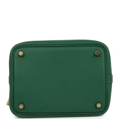 HERMÈS Hermes Picotin Lock 18 Vert Moyen Clemence Gold Hardware | Thumbnail 6 HERMÈS Hermes Picotin Lock 18 Vert Moyen Clemence Gold Hardware | Thumbnail 6
