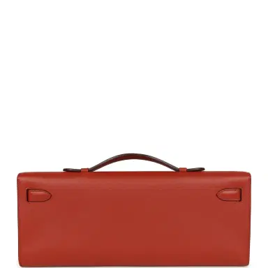 HERMÈS Pre-owned Hermes Kelly Cut Brique Swift Palladium Hardware | Thumbnail 4 HERMÈS Pre-owned Hermes Kelly Cut Brique Swift Palladium Hardware | Thumbnail 4
