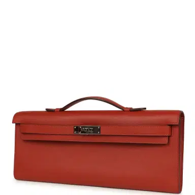 HERMÈS Pre-owned Hermes Kelly Cut Brique Swift Palladium Hardware | Thumbnail 5 HERMÈS Pre-owned Hermes Kelly Cut Brique Swift Palladium Hardware | Thumbnail 5