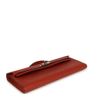 HERMÈS Pre-owned Hermes Kelly Cut Brique Swift Palladium Hardware | Thumbnail 6 HERMÈS Pre-owned Hermes Kelly Cut Brique Swift Palladium Hardware | Thumbnail 6
