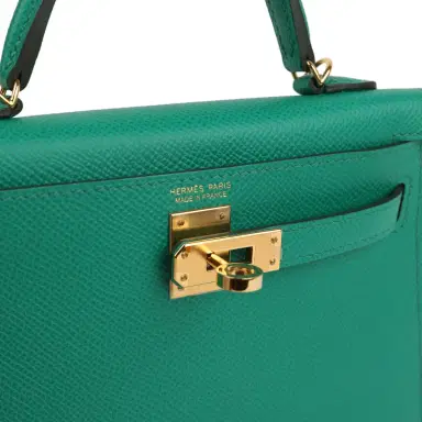 HERMÈS Pre-owned Hermes Kelly Sellier 20 Vert Jade Epsom Gold Hardware | Thumbnail 7 HERMÈS Pre-owned Hermes Kelly Sellier 20 Vert Jade Epsom Gold Hardware | Thumbnail 7