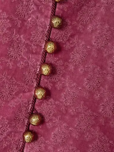 Chloé Cropped Embroidered Cotton-velvet Jacket | Thumbnail 4 Chloé Cropped Embroidered Cotton-velvet Jacket | Thumbnail 4
