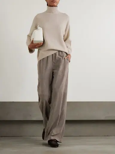 Brunello Cucinelli Suede Wide-leg Pants | Thumbnail 2 Brunello Cucinelli Suede Wide-leg Pants | Thumbnail 2