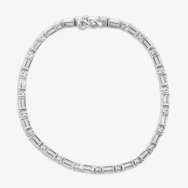 Ina Mar Ina Mar 14K White Gold Round & Emerald Cut Diamond Tennis Bracelet by The Solist | Thumbnail 2 Ina Mar Ina Mar 14K White Gold Round & Emerald Cut Diamond Tennis Bracelet by The Solist | Thumbnail 2